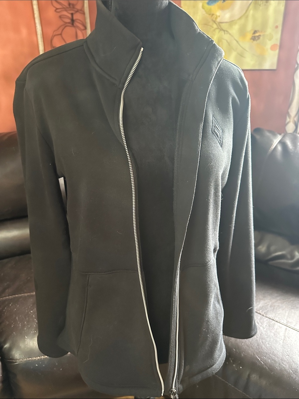Skechers Women's Black Zip-Up Bomber Jacket